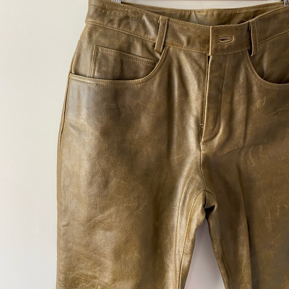 Wilson’s Leather Maxima Green Leather Pants - Picture 4 of 8